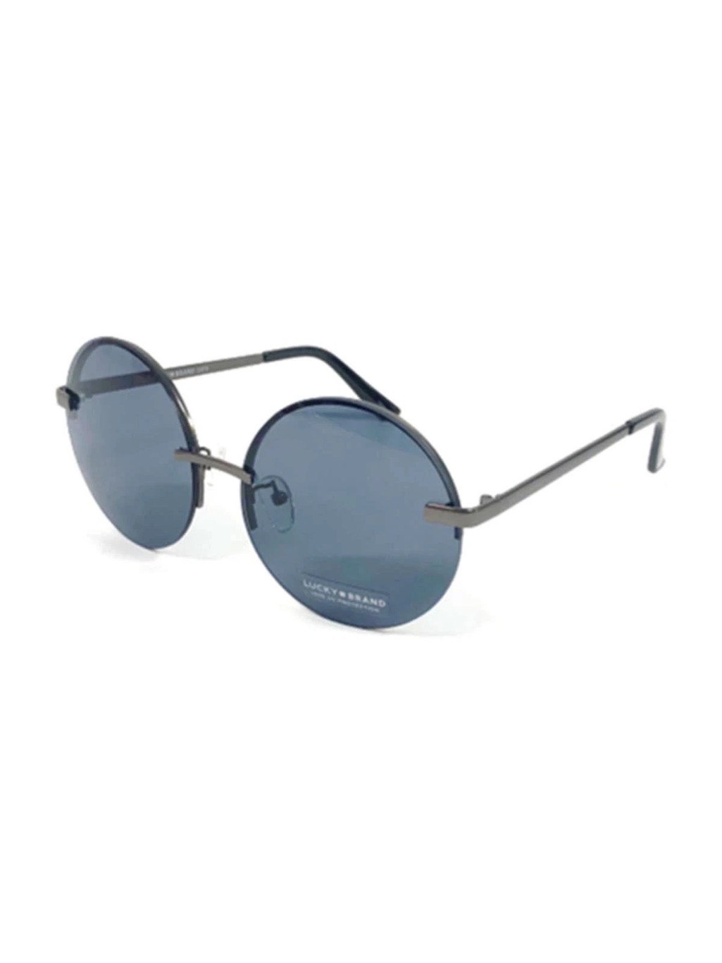 47. New Lucky Brand Round Metal Sunglasses In Blue And Gunmetal